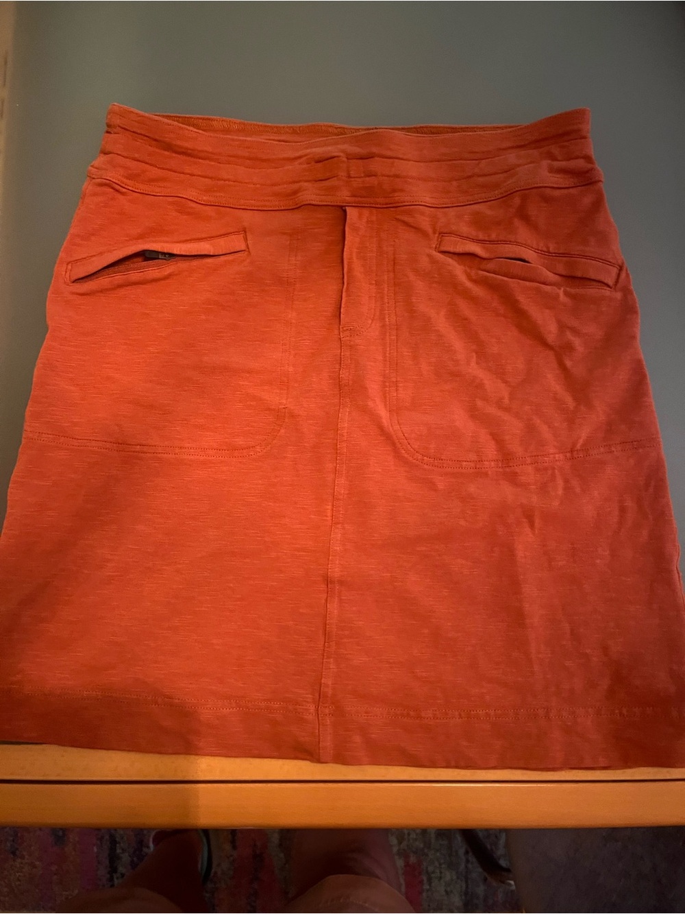 Sherpa Tendi Women's Rust Casual Knit Skirt
